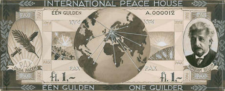 Aandeel van 1 gulden in het International Peace House, 1933