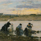 Eugène Boudin, Wasvrouwen bij de rivier
