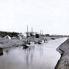 "The Suez Canal at Ismailia", c 1863, albumen print.